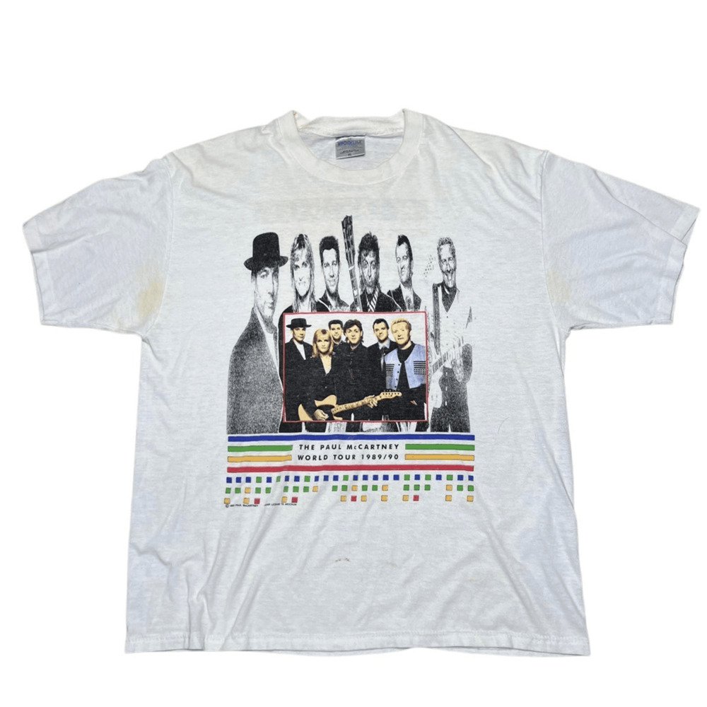 Vintage 80s Paul McCartney World Tour T Shirt XL